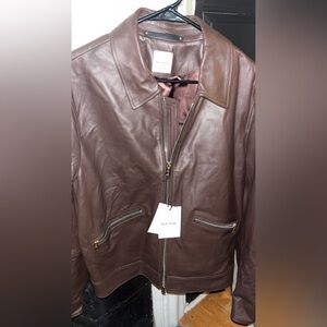 Paul Smith Brown Leather Jacket